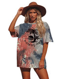 Women Summer Vibes Tee Shirt Women Summer Shirt Tie Dye Fashion Graphic T-Shirt