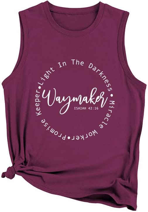 Waymaker Tank for Women About Christian Faith Religious Jesus Shirt