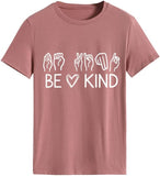 Women Be Kind Sign Language T-Shirt