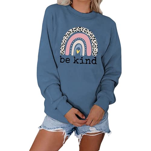 Be Kind Rainbow Sweatshirt for Women Kindness Shirt Rainbow Sweater