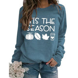 Women Tis The Season Shirt Football Pumpkin Sweatshirt