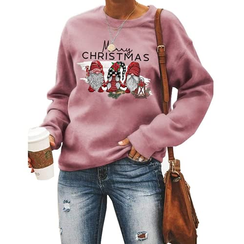 Women Merry Christmas Sweatshirt Cute Gnomies Christmas Shirt