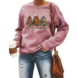 Merry Christmas Sweatshirt for Women Long Sleeve Christmas Tree Sweater