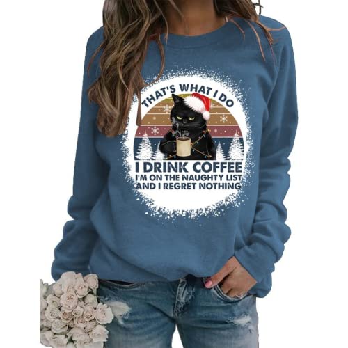Cat That's What I Do I Drink Coffee I Hate People and I Know Things Sweatshirt