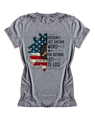 Hippie American Flag T-Shirt Freedom's Just Another Word for Nothing Left to Lose T-Shirt