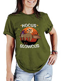 Hocus Slowcus Funny Sloth Halloween T-Shirt for Women Sloth Shirt Hocus Pocus Shirt