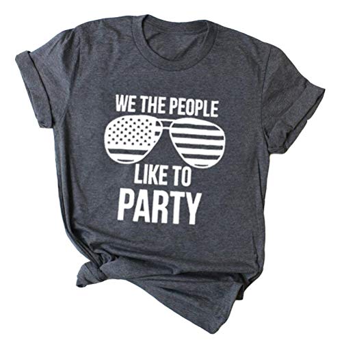 Women We The People Like to Party T-Shirt 4th of July Tee