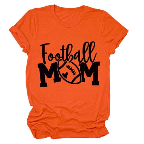 Women Football Mom Shirt Gift T-Shirt for Mom