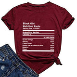 Black Girl Nutrition Facts T-Shirt Afro Women T-Shirt