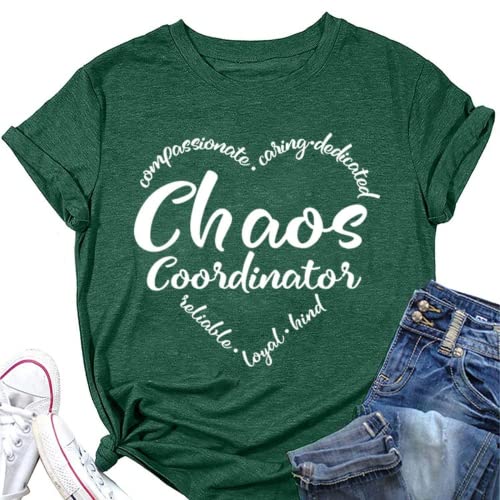 Women Chaos Coordinator T-Shirt Funny Mom Tee Shirt