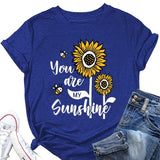 Women Bee Sunflower Shirt You are My Sunshine T-Shirt