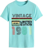 Women Vintage 1981 Limited Edition T-Shirt Birthday Gift Shirt