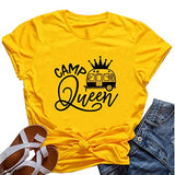 Women Camp Queen T-Shirt Camping Shirt