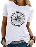 Women Not All Those Who Wander are Lost T-Shirt Graphic Compass Shirt