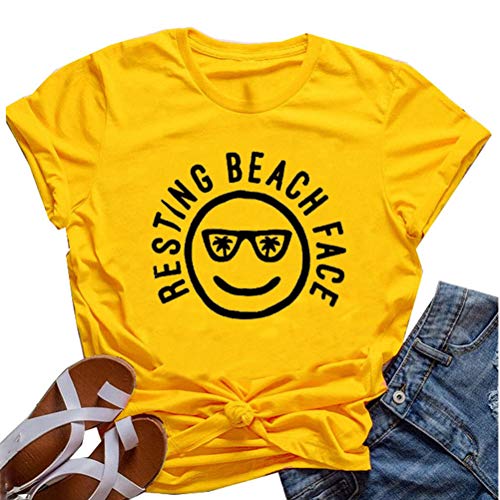 Women Resting Beach Face T-Shirt