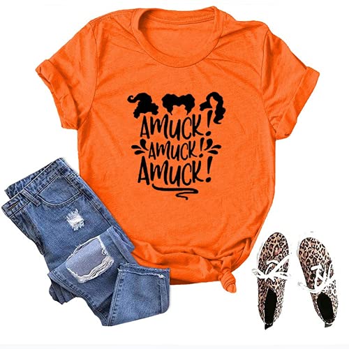 Sanderson Halloween Shirt for Women Amuck Amuck Amuck Graphic T-Shirt