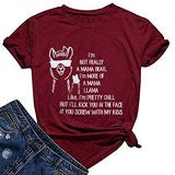 Women Funny Mama Llama T-Shirt