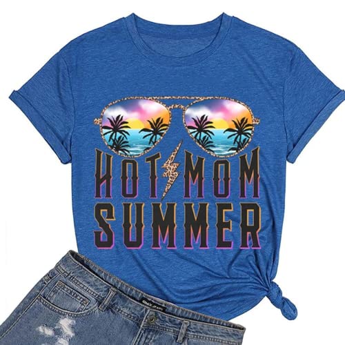 Hot Mom Summer Tee Women Funny Mom T-Shirt