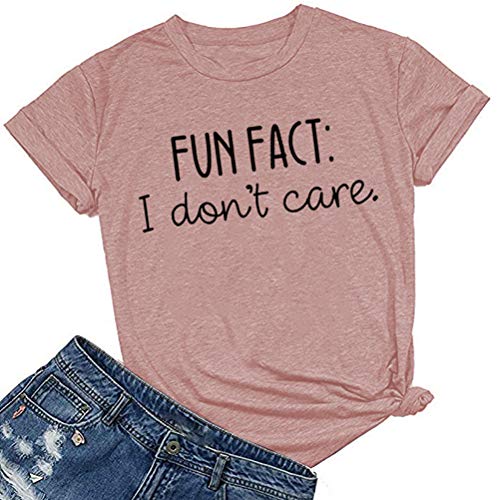 Women Fun Fact: I Don't Care T-Shirt Funny Graphic Shirt
