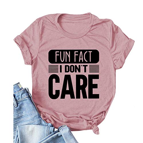 Women Fun Fact I Don't Care T-Shirt Women Graphic Shirt