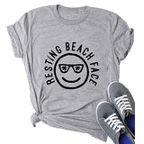 Women Resting Beach Face T-Shirt