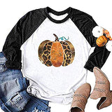 Women Cheetah Pumpkin Leopard Pumpkin T-Shirt Cute Fall Graphic Shirt