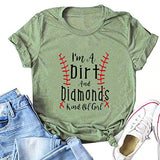 Women I’m A Dirt & Diamonds Kind of Girl T-Shirt Baseball Shirt