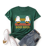 Boo Bees Shirt for Women Funny Halloween Ghost Gift Tshirt