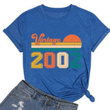 20th Birthday T-Shirt Women Vintage 2002 Gift Graphic Tees