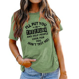 Funny Mom Shirts for Women I'll Put You in The Trunk Don?t Test Me Graphic Tees