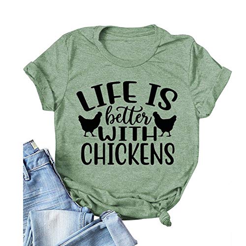 Women Life is Better with Chickens T-Shirt
