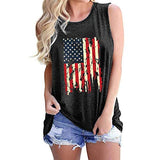 Women American USA Flag Tank Tops 4th of July Patriotic Shirt
