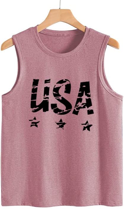 Women Patriotic Tank Tops July 4th American Flag Shirt