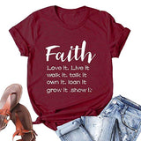 Women Faith Love It Live It Walk It Talk It T-Shirt