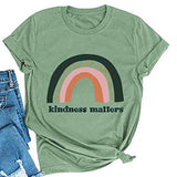 Women Kindness Matters T-Shirt Rainbow Shirt