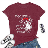 Women Moo Bitch Get Out The Hay T-Shirt Cute Heifer Shirt