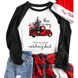 Women 3/4 Sleeve This is My Christmas Movie Watching Blouse