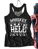 Women Whiskey Bent & Hell Bound Tank Top Drinking Shirt