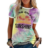 Women Bring On The Sunshine T-Shirt Sunshine Tie Dye Graphic Shirt