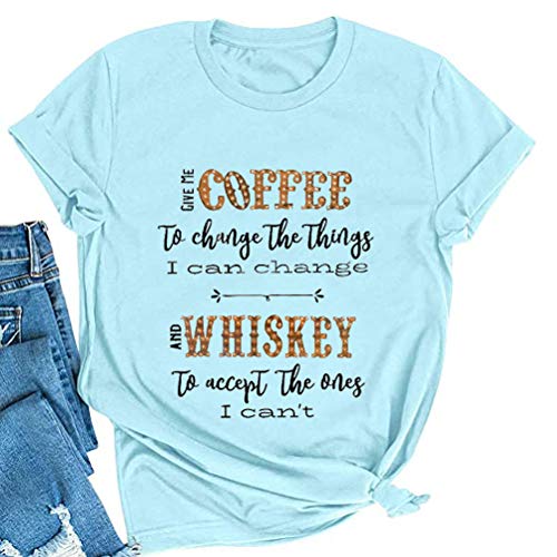 Women Coffee and Whiskey T-Shirt Women Graphic Shirt
