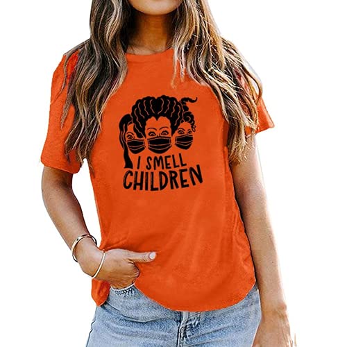 Women Hocus Pocus T-Shirt I Smell Children Shirt Funny Halloween Shirt