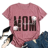 Baseball Mom T-Shirt Baseball Mom Shirt for Women Baseball Graphic Tee Shirt