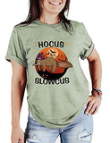 Hocus Slowcus Funny Sloth Halloween T-Shirt for Women Sloth Shirt Hocus Pocus Shirt