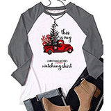 Women 3/4 Sleeve This is My Christmas Movie Watching Blouse