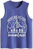 Women Meet Me at The Mountain Tank Tops Mountain Shirt