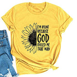 Women I'm Blunt Because God Rolled Me That Way T-Shirt Sunflower Shirt