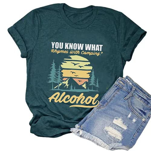 You Know What Rhymes with Camping Alcohol T-Shirt for Women