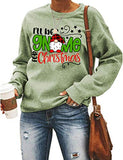Women Long Sleeve I'll be Gnome for Christmas Sweatshirt Christmas Gnome Sweatshirt