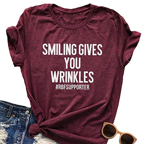 Women Smiling Gives You Wrinkles T-Shirt Graphic T-Shirt