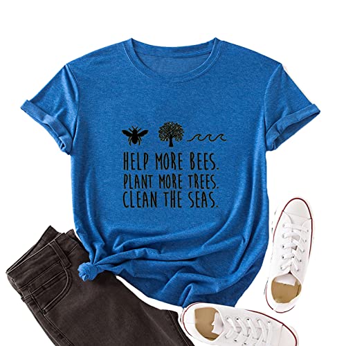 Women Help More Bees Plant More Trees Clean The Seas T-Shirt